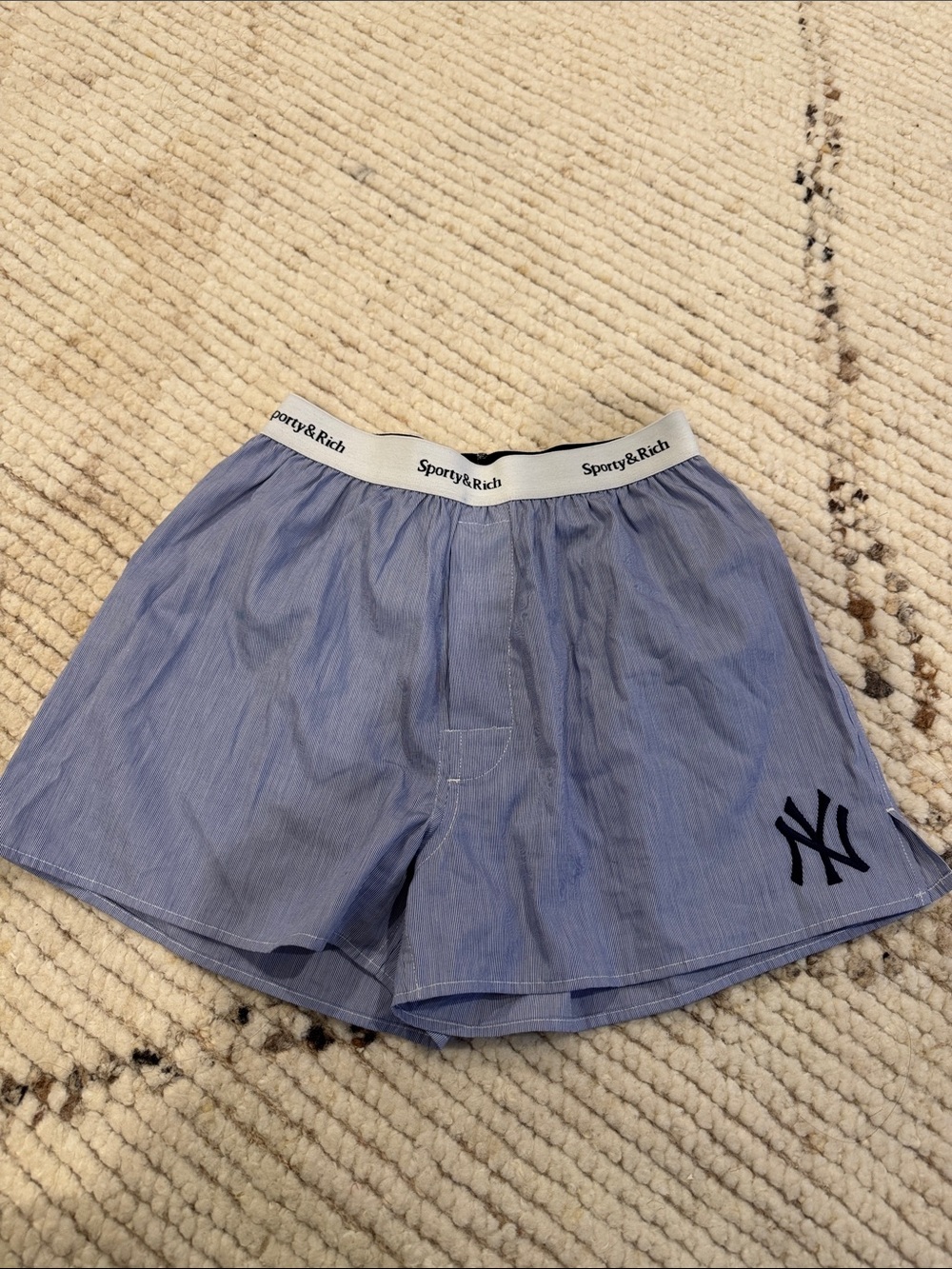 Sporty & Rich Yankees Serif Boxer Shorts
